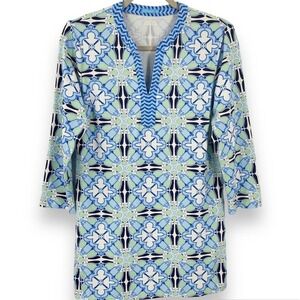 J McLaughlin M Tunic Top Catalina Cloth Blue